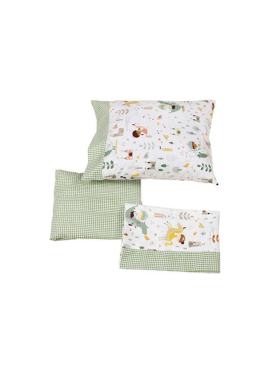 Beauty Home Art 5175 Baby Sheets Set Crib Cotton Satin Fitted Multicolored 70x140cm