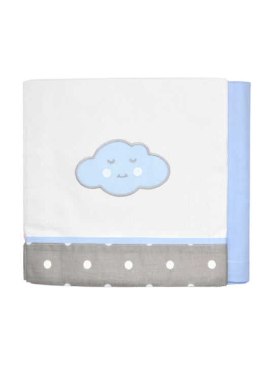 Baby Star Baby Bettlaken Hellblau 75x100cm
