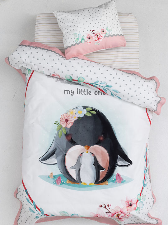 Palamaiki Happy Baby HB0600 Комплект Бебешки Чаршафи За Количка Памучни Розов 120x160бр