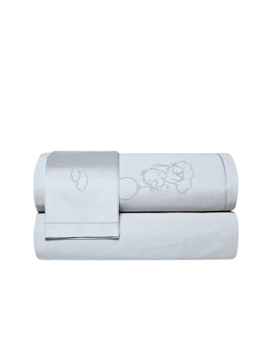 Kentia Cocoon 22 Baby Sheets Set Crib Cotton Gray 120x170cm 3pcs