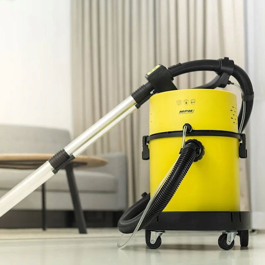 MPM Wet-Dry Vacuum 1200W with Stainless Steel Container 20lt Yellow