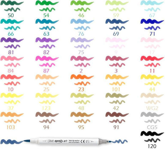 Spree Zeichenstifte mit Doppelspitze Neon Set 36 Farben