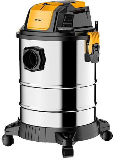 Tracer Wet-Dry Vacuum 1300W with Stainless Steel Drum 20lt Grey