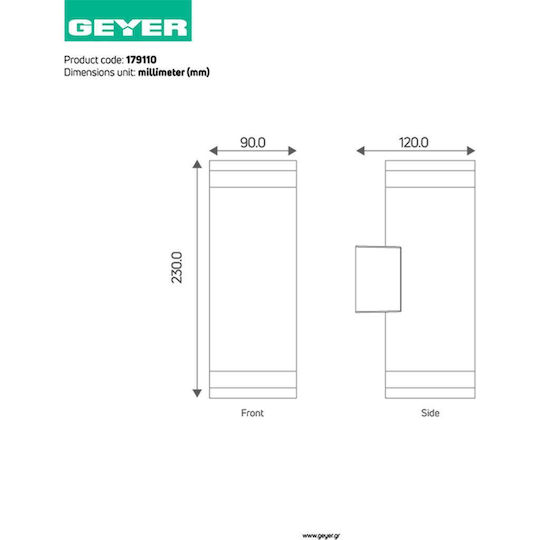 Geyer Спот 12x9x23 см