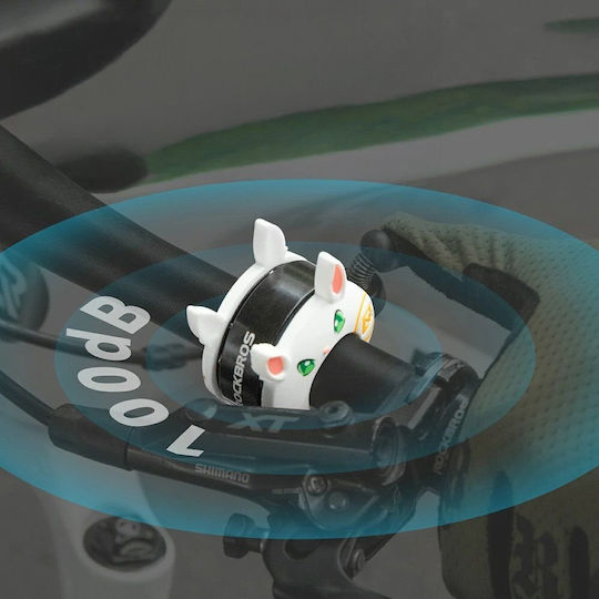Rockbros 34001100 Clopot Pentru Bicicletă Copii Cu Model Iepuraș Alb