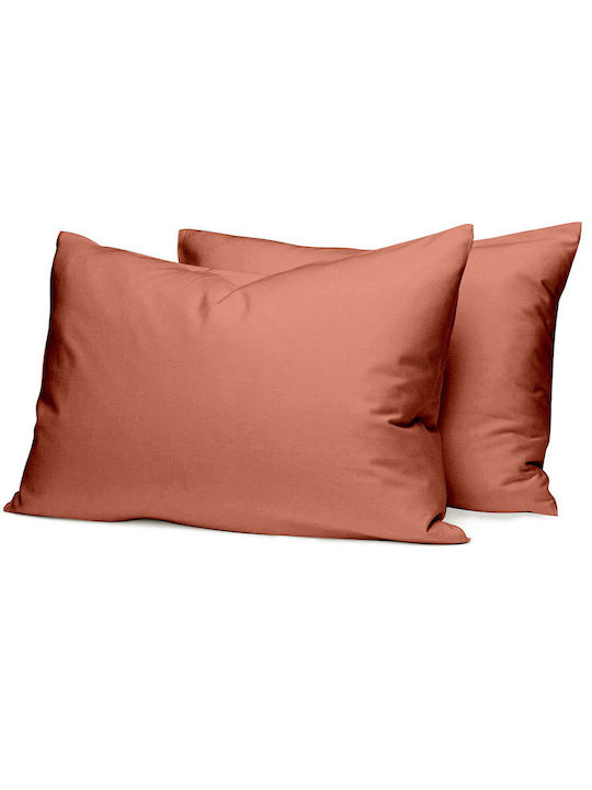 Sunshine Feelings 117 Set Double Bed Sheets With Rubber Hugger 170x205+30cm Peach 4 Pieces