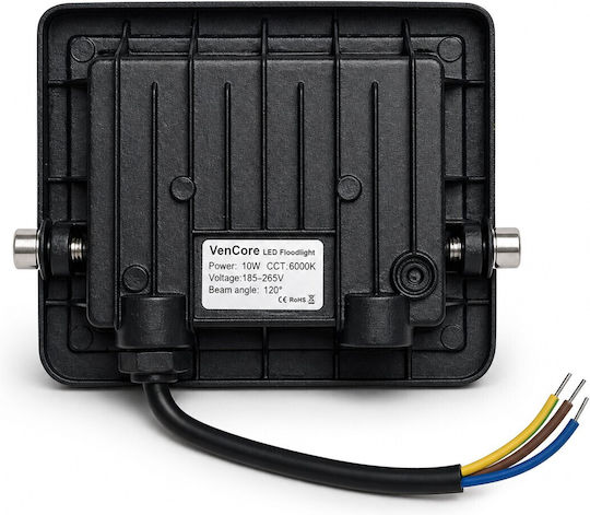 VenCore Proiector LED Etanș 10W Alb Rece 6000K IP66