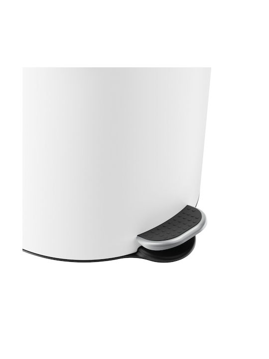 Hailo Waste Bin from Stainless Steel with Pedal White 30lt