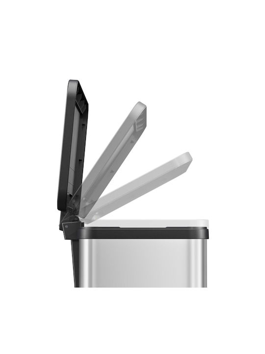 Hailo Hailo Mülleimer Aus Inox Mit Pedal Silber 27lt