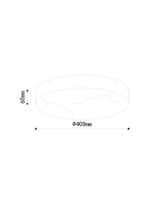 Inlight Ceiling Mount Light 40cm with Integrated LED