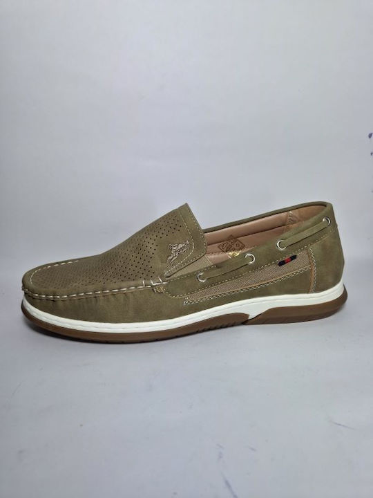 Men's Moccasins in Green Colour