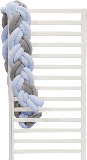 Saint Clair Boy Crib Bumpers Braided Inside Light Blue 20x200cm