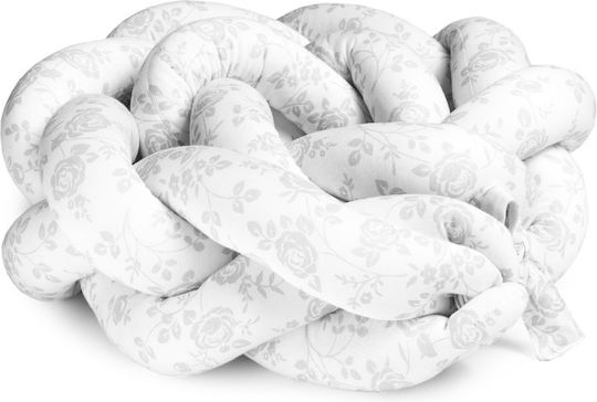 Beboulino Roses Bettumrandungen Geflochten Innerhalb White Grey 18x185cm