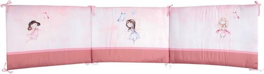 Greenwich Polo Club Crib Bumpers Classic Inside Pink/dusty Rose 45x195cm