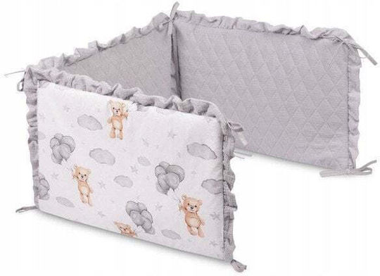 Sensillo Crib Bumpers Classic for the Crib Rails Gray