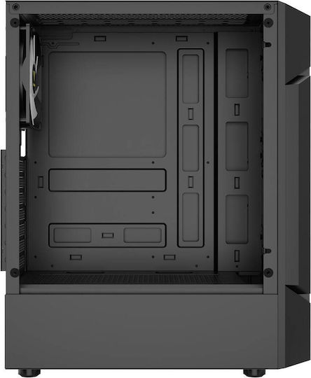 Gamdias Aura GC7 Gaming Middle Tower Carcasă PC cu Deschidere Laterală și Iluminare ARGB Negru