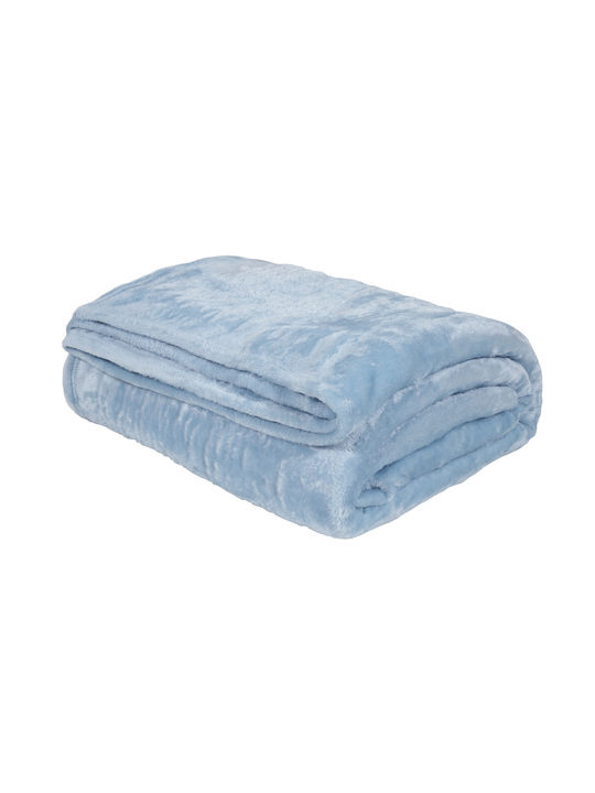 Das Home Blanket Nursery Swaddling Blankets Velvet Light Blue 80x110cm