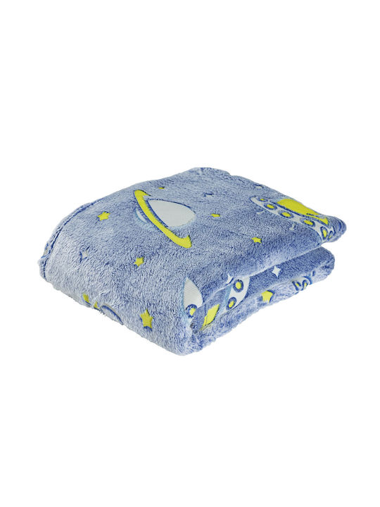 Das Home Blanket Nursery Swaddling Blankets Fleece Blue Blue 80x110cm