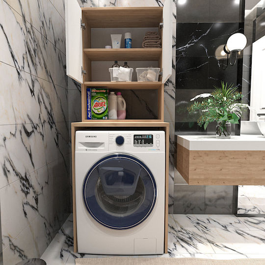 SteweHome STE-003288-V5001 Στήλη Μπάνιου Δαπέδου για Πλυντήριο 65x57x170cm Λευκή
