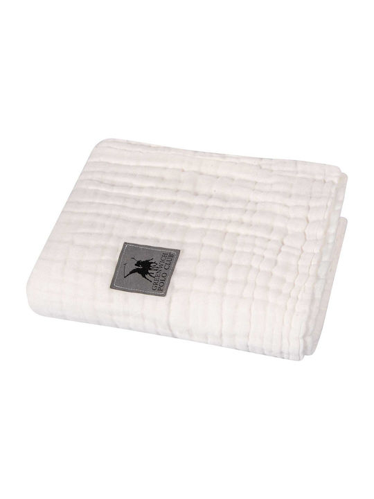 Greenwich Polo Club Κουβέρτα Κούνιας Sherpa Fleece Γκρι 105x150εκ.
