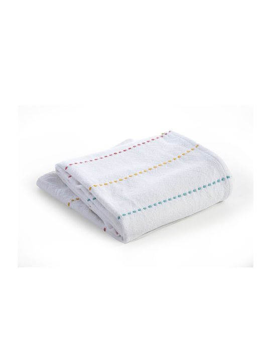 Nef-Nef Homeware Κουβέρτα Κούνιας Life Line Βαμβακερή Λευκή 110x150εκ.