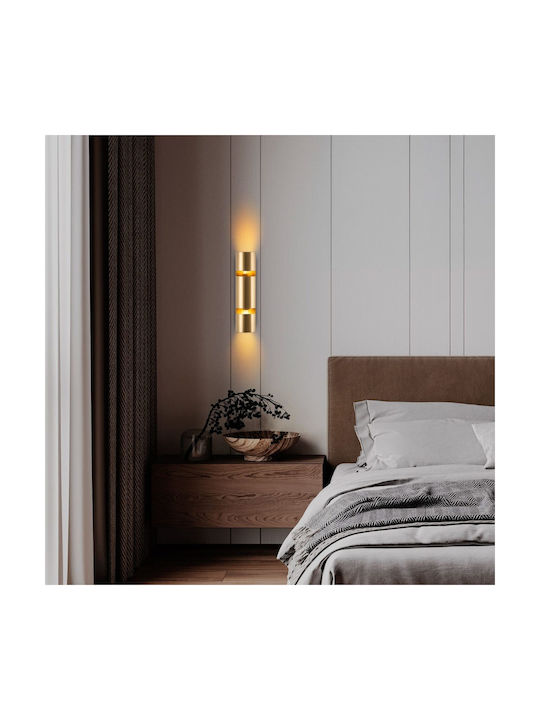 Opviq Luxora Wall Lamp with E14 Socket Gold 8x30x13cm
