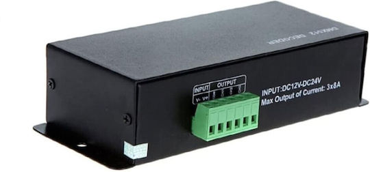Vencore 6613-10010 RGB 3CH DMX 512 Controller 12-24V 288-576W DMX 512 Controller RGB 3 Channels 12 Volt 288 Watt & 24 Volt 576 Watt Maximum Load 6613-10010