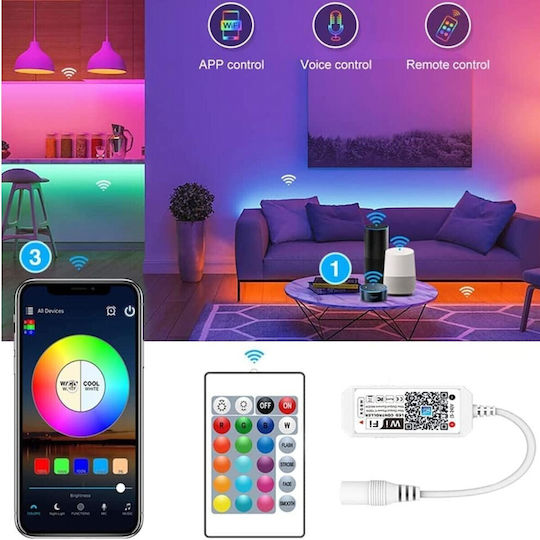 Vencore 6613-10005 Wifi 2.4g Rgbw Controller 12-24v 144-288w Rf Remote Ασύρματο Wifi 2.4g Controller Rgbw Rf Χειριστήριο 12 Volt 144 Watt & 24 Volt 288 Watt Μέγιστο Φορτίο 6613-10005
