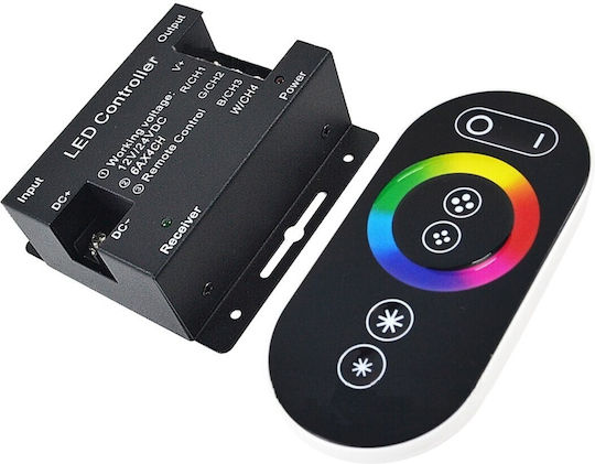 Vencore 6613-10009 Rgbw Controller 12-24v 216-432w Rf Remote Ασύρματο Controller Rgbw Rf Χειριστήριο 12 Volt 216 Watt & 24 Volt 432 Watt Μέγιστο Φορτίο 6613-10009