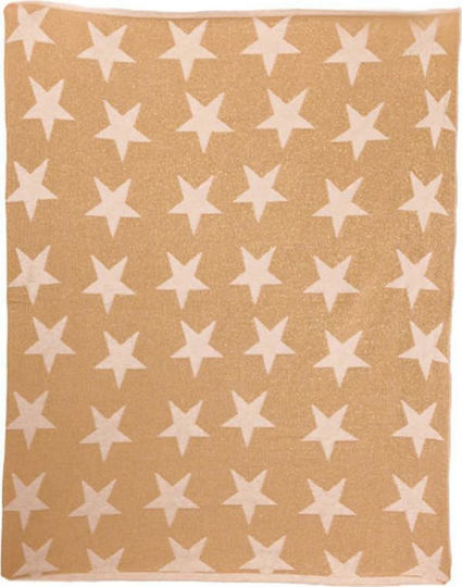 Bizzi Growin Pătură Pepinieră Swaddling Cu Ursuleț Gold Star 70x90 cm