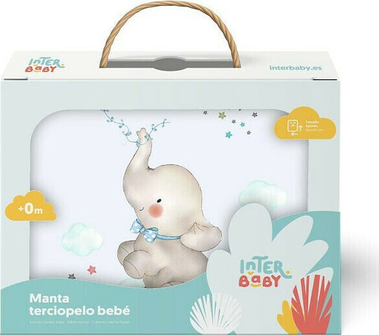 Interbaby Blanket Cot Rachel Elefante Fleece 110x140cm Interbaby Blanket Cot Rachel Elefante Fleece 110x140cm