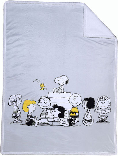 Nef-Nef Homeware Κουβέρτα Αγκαλιάς & Λίκνου Peanuts Forever 75x110εκ.