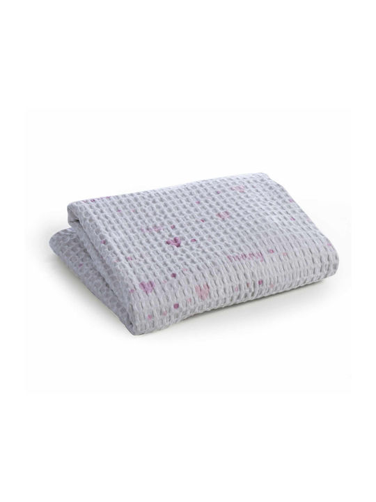 Nef-Nef Homeware Blanket Cot Hugs and Kisses Waffle Gray 110x150cm