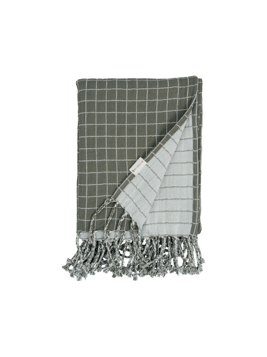 Одеяло Детски пелени за пелени Grid Каки Olive 80x110см.