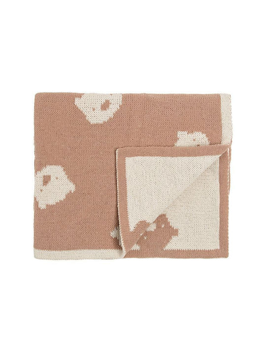 Cool Club Blanket Cot Brown with Animal Brown Beige