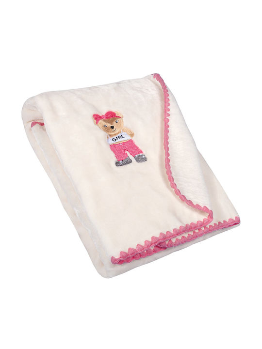 Greenwich Polo Club Decke Wickeltücher für Kinderzimmer Essential Baby 8839 Samt Rosa 80x110cm