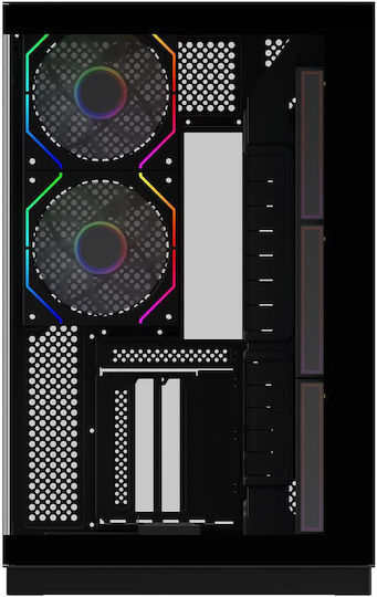 Aqirys Janus Gaming Midi Tower Computer Case with Side Window and ARGB Lighting Black