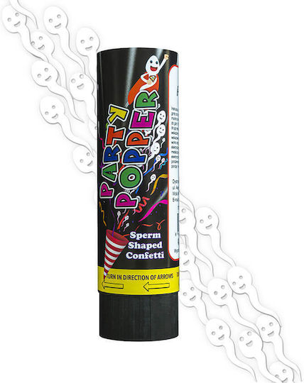 Confetti Cannon 15cm with White Confetti