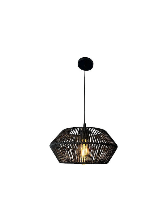 Boho Grid Pendant Light with E27 Socket 32x15cm