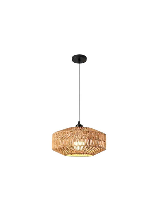 Boho Grid Pendant Light with E27 Socket 31x16cm