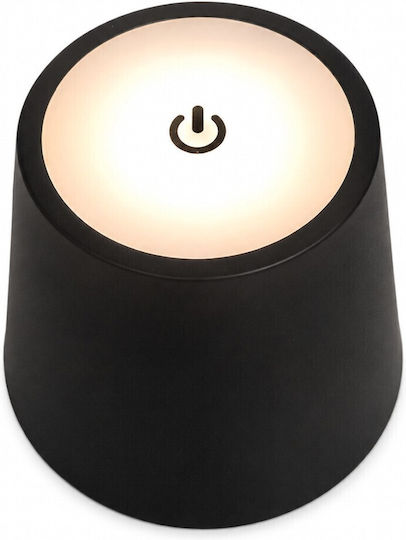 VenCore Metallisches Tischlampen LED mit Schwarzem Hut und Basis