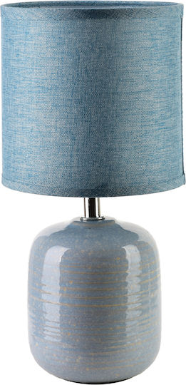 Lampa Lampi de Masă cu Abajur Albastru și Bază