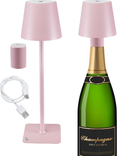 Beper Table Lamp LED with Pink Shade and Base