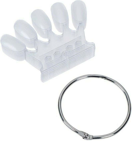 Nail Sample Fan Crown 50 Slots Transparent Tf100174