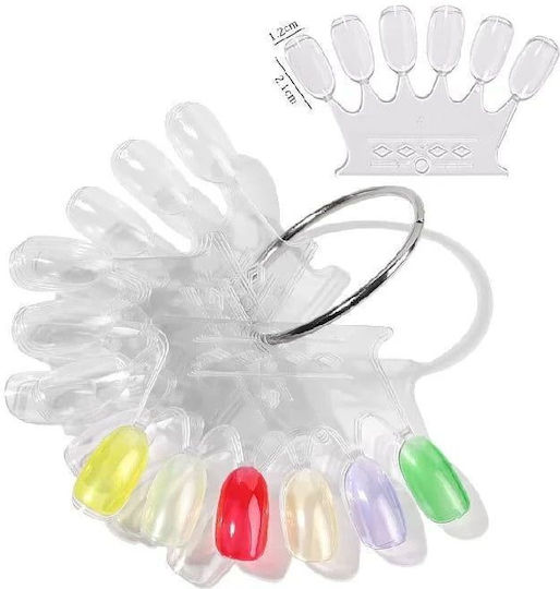 Nail Sample Fan Crown 50 Slots Transparent Tf100174