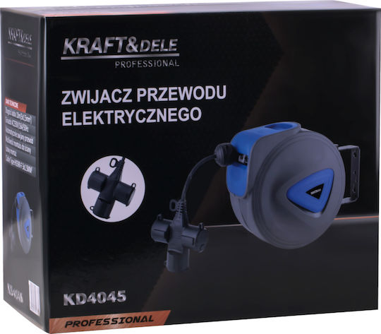 Kraft & Dele Μπαλαντέζα Καρούλι με Καλώδιο 10m
