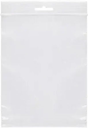 General Purpose Zipper Packaging Bag Transparent W6.5xH8.0cm 60mic Hole 10 Pieces