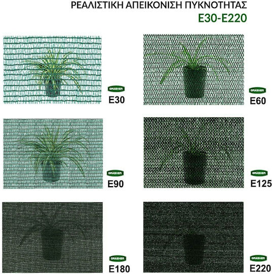 Grasher Rectangular Green Shade Net 1x4x4m 160gr/m²