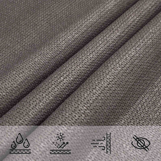 vidaXL Rectangular Grey Shade Sail 2x6x6m