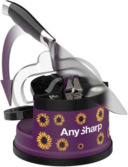 AnySharp Klassischer Lila Messerschärfer Sonnenblumen